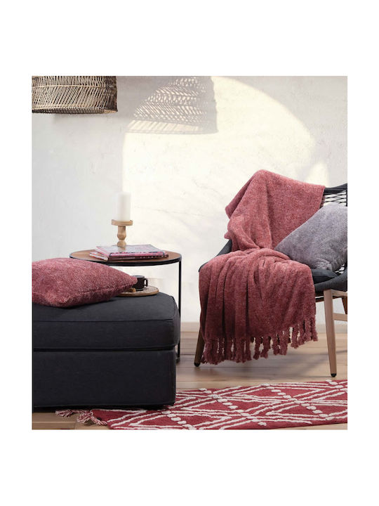 Nef-Nef Homeware Μαξιλάρι Καναπέ Cationing από Γούνα Paprica 45x45εκ.