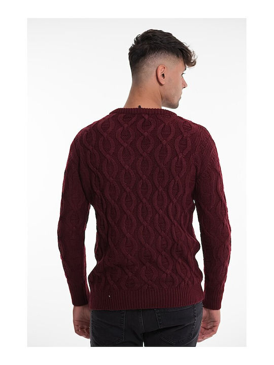 Bellissimo Herren Langarm-Pullover Burgundisch