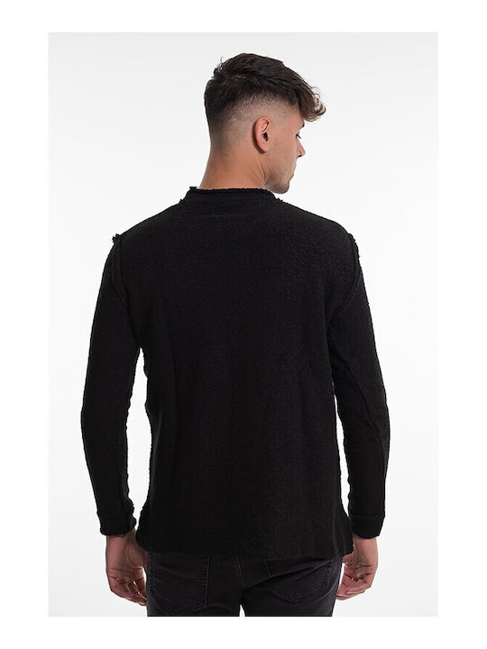 Bellissimo Herren Langarm-Pullover Schwarz