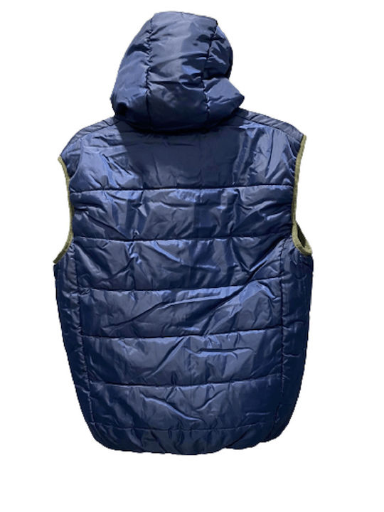 Ärmellos Jacke Puffer Blau