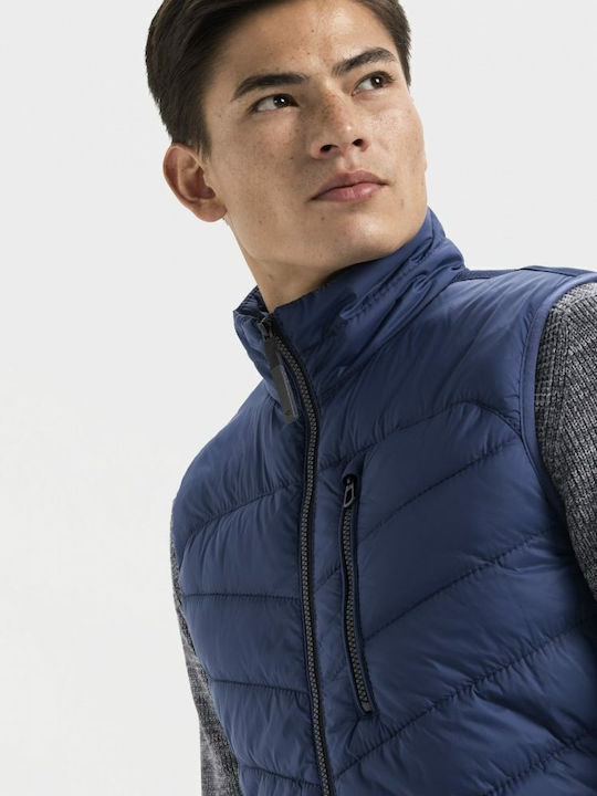 Sleeveless Jacket Puffer Navy Blue