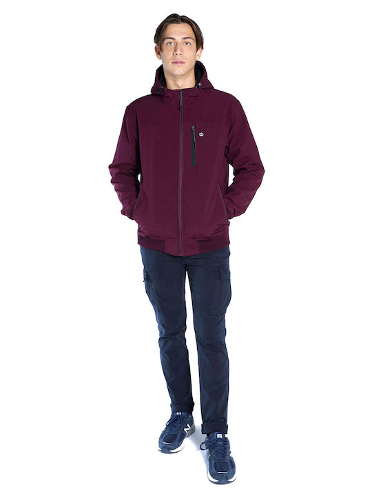 Χειμωνιάτικο Μπουφάν Softshell Αδιάβροχο και Αντιανεμικό Μπορντό