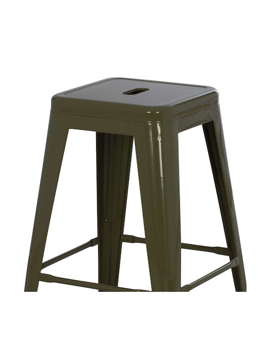Σκαμπό Μπαρ Μεταλλικό Πράσινο 43x43x67εκ.