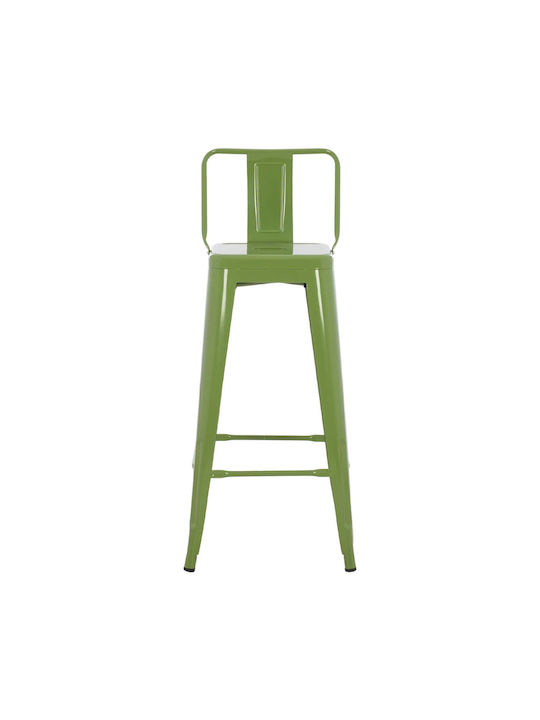 Stool Bar with Backrest Metallic Lahani 43x43x100cm