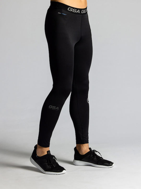 GSA Gearplus + Herren Sportleggings Kompression Lang Schwarz