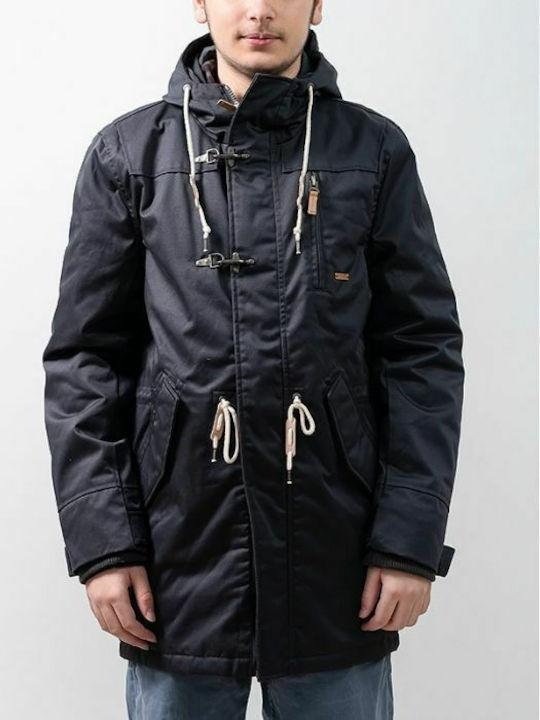 Basehit Men's Winter Parka Jacket Black