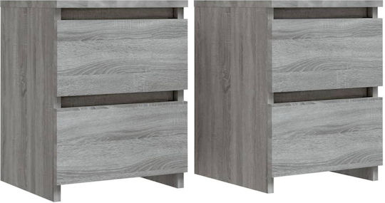 Комоди Дървени Grey Sonoma 2бр 30x30x40см