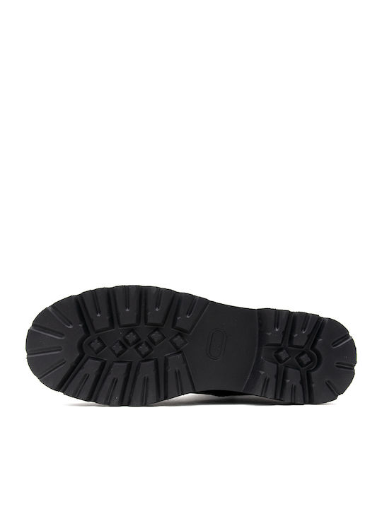 Bocanci de piele din dama Negru