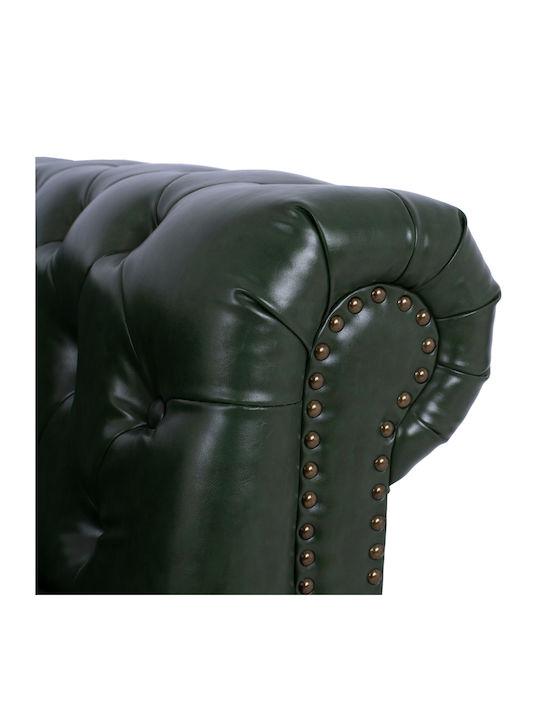 Chesterfield Armchair from Leatherette Cypress Green 106x87x70cm