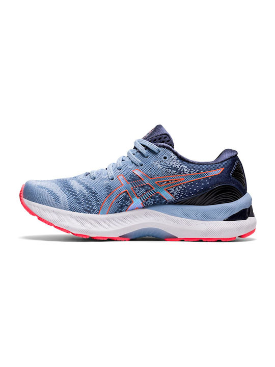 Gel-Nimbus 23 Damen Sportschuhe Laufen Mist / Blazing Coral