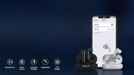 Tellur TLL511411 Earbud Bluetooth хендсфри Слушалки с Кутийка за Зареждане Бял