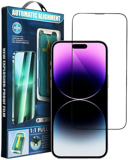 HDClear 5D Full Face Tempered Glass Μαύρο (iPhone 14 Pro)