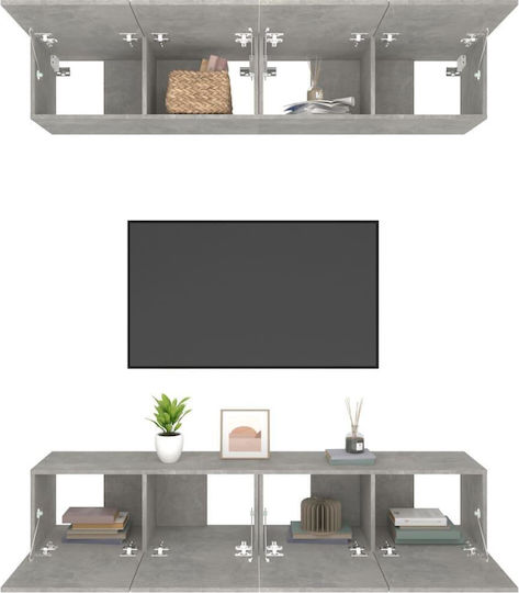 Living Room TV Unit Gray L80xW30xH30cm