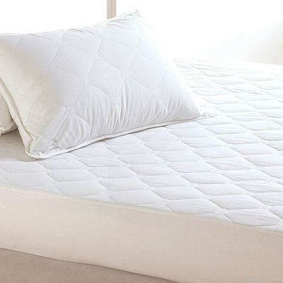 Ariete Double Quilted Mattress Cover Fitted White 150x200cm