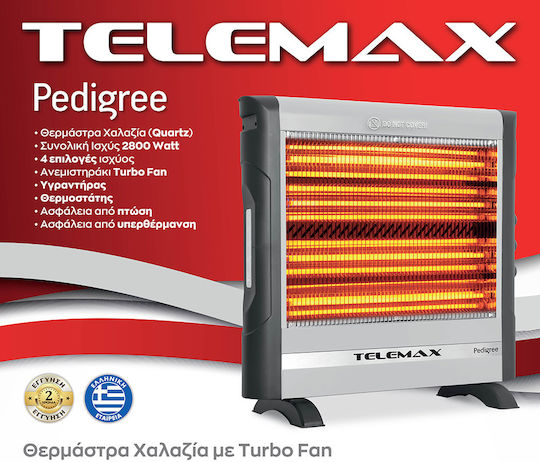 Telemax Pedigree Quartz Heater with Thermostat 2800W