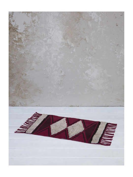 Nima Bath Mat Cotton Zahara 31295 Dark Red 50x80cm