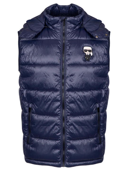 Ärmellos Jacke Puffer Marineblau