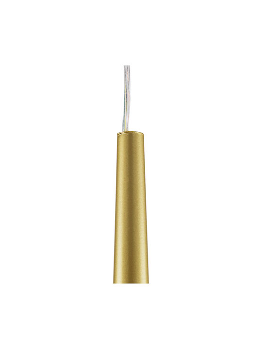 GloboStar Tears Modern Lamp Wall with Integrated LED and Adjustable White Light Gold 3.2x51.5cm