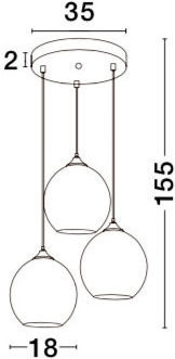 Nova Luce Blaze Pendant Light Black with Socket E27