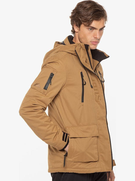 D3 Ultimate Microfibre Χειμωνιάτικο Μπουφάν Αντιανεμικό Dark Beige