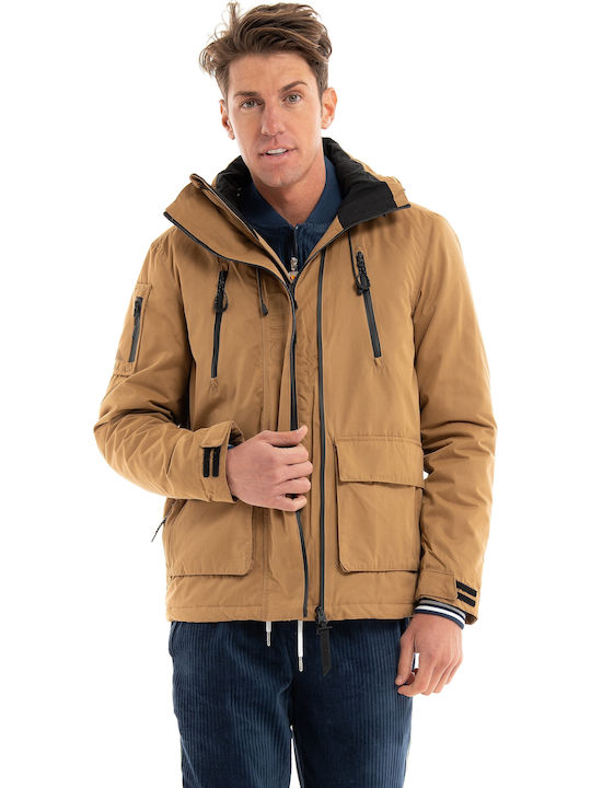 D3 Ultimate Microfibre Χειμωνιάτικο Μπουφάν Αντιανεμικό Dark Beige