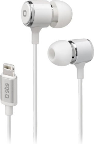 SBS TEINEARLIGHTW In-ear Handsfree με Βύσμα Lightning Λευκό