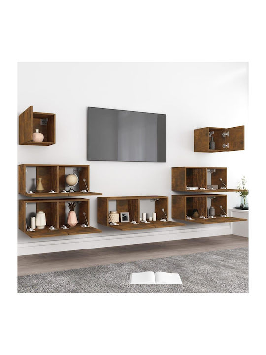 Wohnzimmer TV-Einheit Smoky Oak L80xB30xH30cm