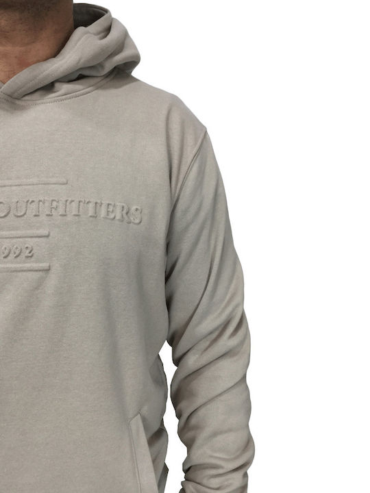 Sweatshirt with Hood Beige
