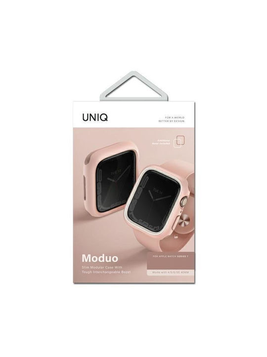 Uniq Moduo Θήκη Σιλικόνης Blush-White για το Apple Watch 44/45mm