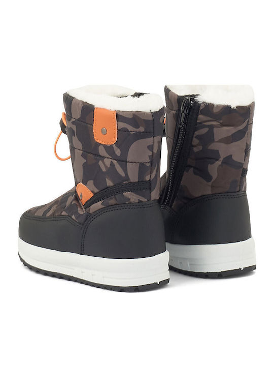 Kinder-Schneestiefel Khaki
