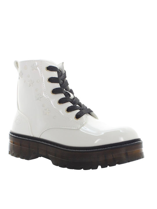 Elinor Kids Boots with Zipper White