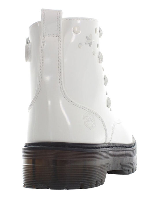 Elinor Kids Boots with Zipper White