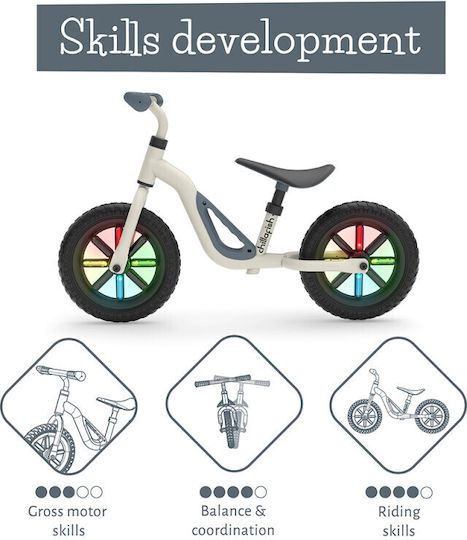 Chillafish Kids Balance Bike Charlie Glow White