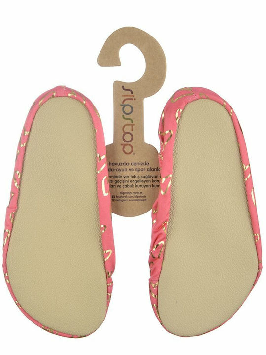 Slipstop Golden Hearts Children's Beach Shoes Orange