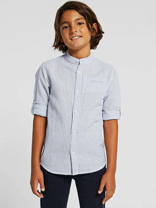 Mayoral Kids Striped Shirt Light Blue