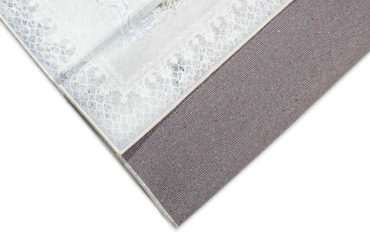 Tzikas Carpets 72005-022 Modern Bedroom Rug Set Cotton Damask Blue 3 Pieces