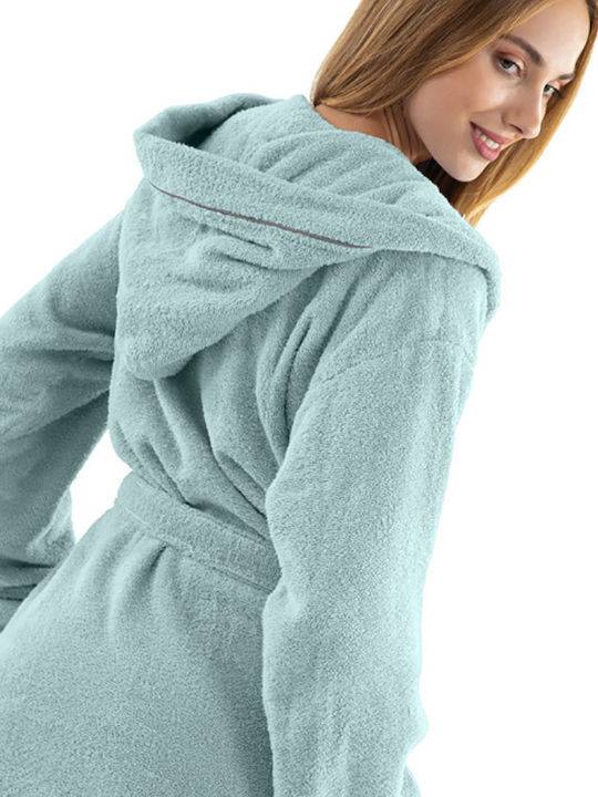 Guy Laroche Casual Μπουρνούζι με Κουκούλα Sky 400gr/m²