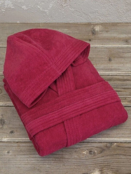 Nima Zen Μπουρνούζι με Κουκούλα Ruby Red 400gr/m²