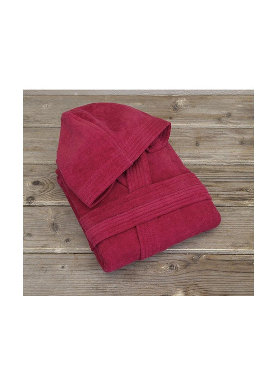 Nima Zen Μπουρνούζι με Κουκούλα Ruby Red 400gr/m²