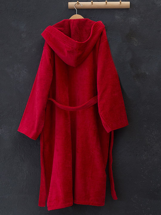 Nima Zen Μπουρνούζι με Κουκούλα Ruby Red 400gr/m²