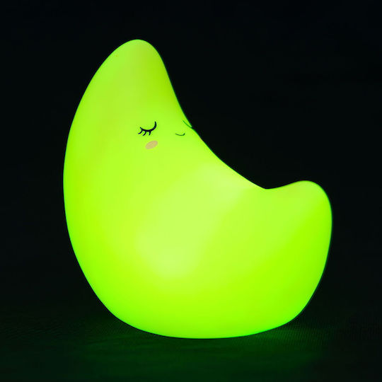 Legami Milano Kids Decorative Lamp Moon with Color Changes Yellow 10.5x7.11x12.5εκ.