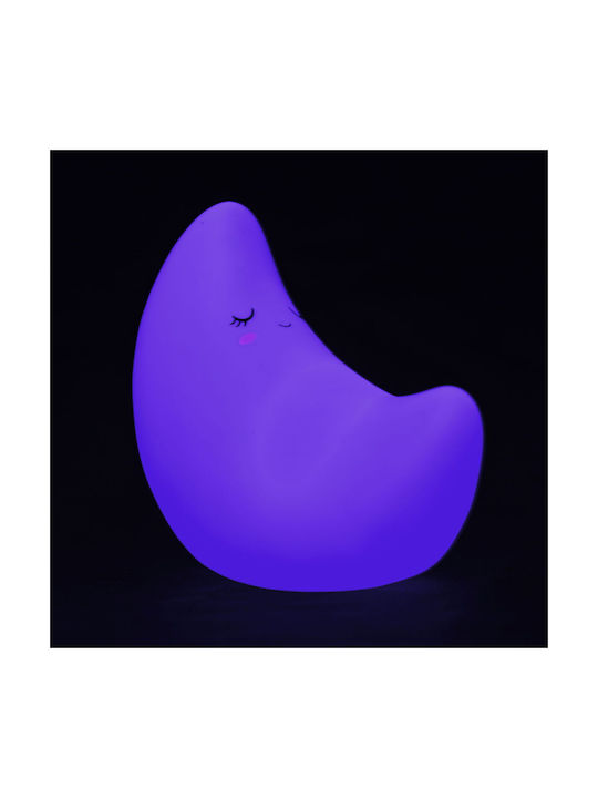 Legami Milano Kids Decorative Lamp Moon with Color Changes Yellow 10.5x7.11x12.5εκ.