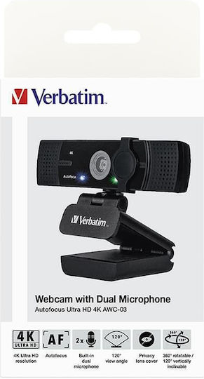 Verbatim AWC-03 Web Camera 4K με Autofocus 49580