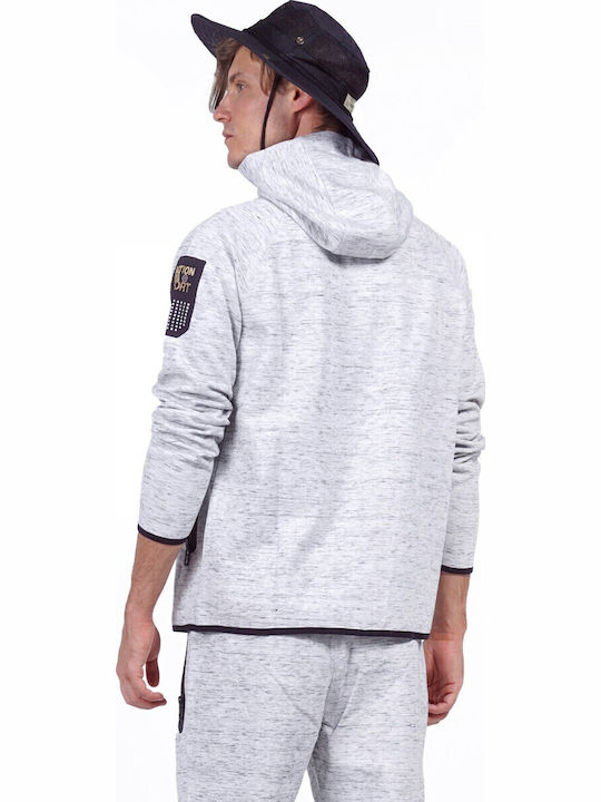 Men's Athletic Hooded Jacket White