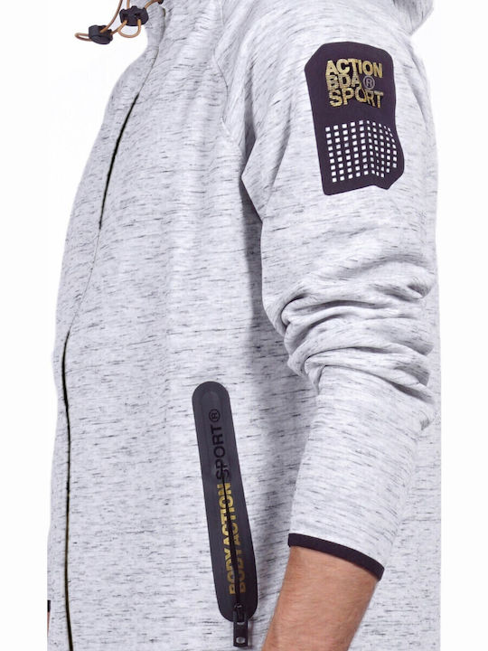 Men's Athletic Hooded Jacket White