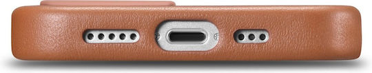 iCarer Genuine Leather Back Cover Δερμάτινο Καφέ (iPhone 14 Plus)