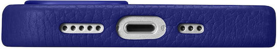 iCarer Litchi Premium Leather Back Cover Δερμάτινο Dark Blue (iPhone 14 Plus)