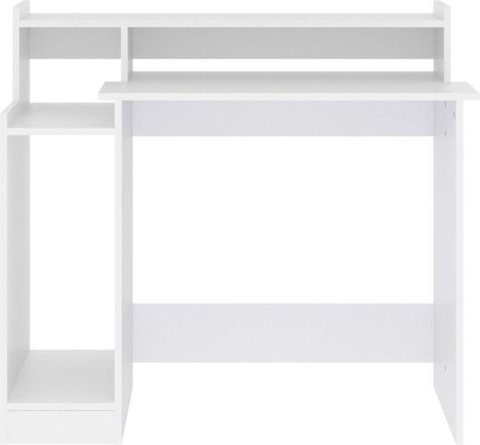 Computer Office Wooden White with LED & USB ports 97x45x90cm
