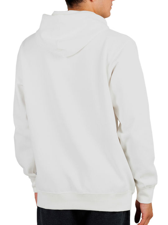 Russell Athletic Men's Sweatshirt with Hood and Pockets White