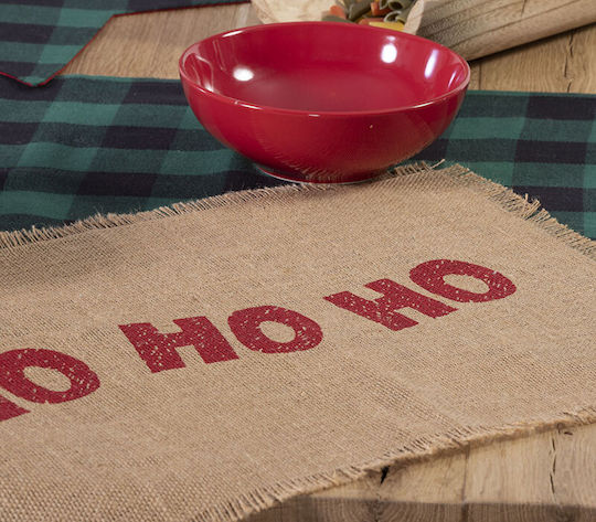 Nef-Nef Homeware Christmas Time Χριστουγεννιάτικο Σουπλά Υφασμάτινο με Επιγραφή 48x33εκ.